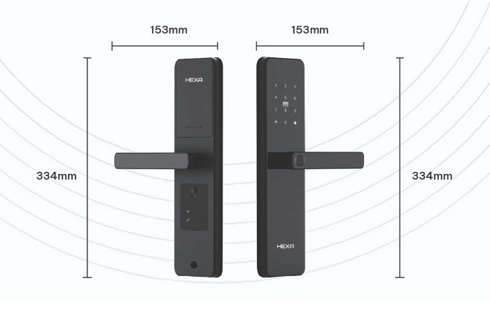 Khóa Vân Tay Hexa HX12 Khóa tay gạt cửa gỗ cửa composite chung cư