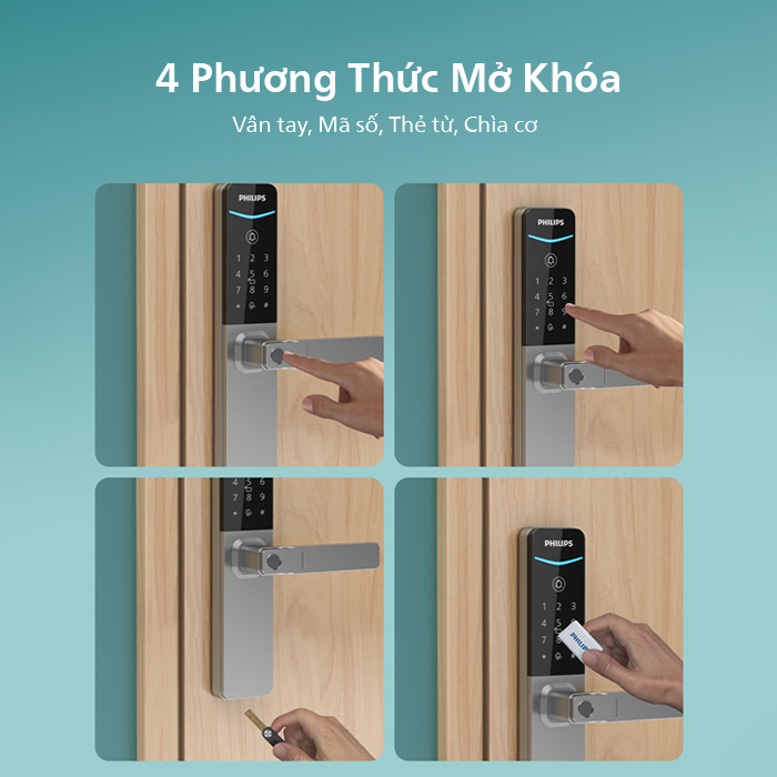 Khóa cửa vân tay Philips DDL615-5HBS Philips Ddl615 5hbs (3)