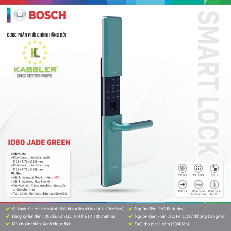Khóa cửa vân tay Bosch ID80
