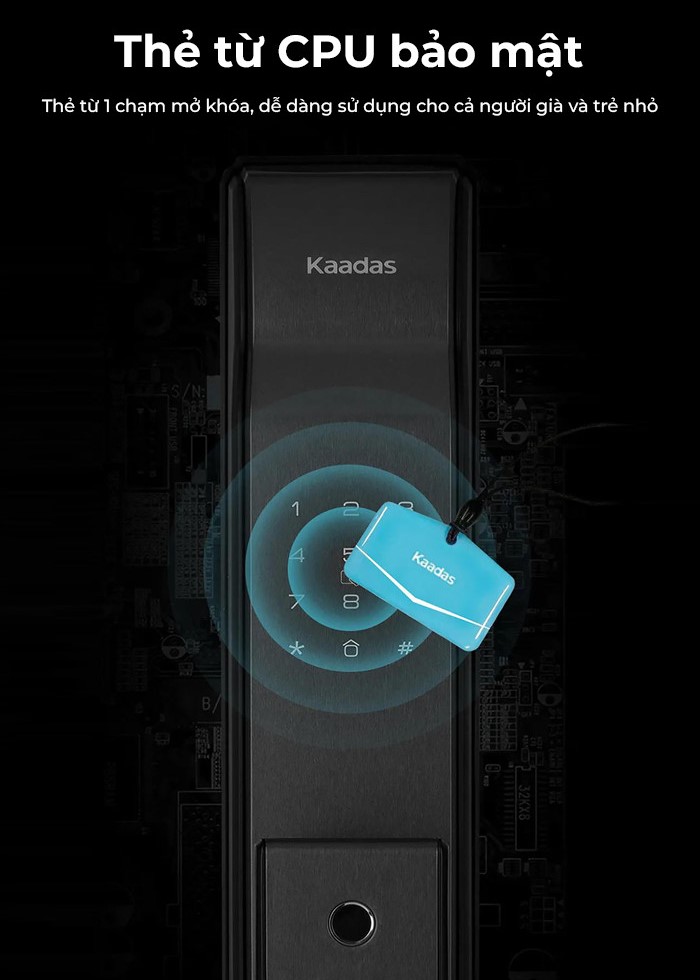 Khóa vân tay Kaadas K9-5W tích hợp Wifi & cảm biến mở cửa 14 kaadas k9 5w b3