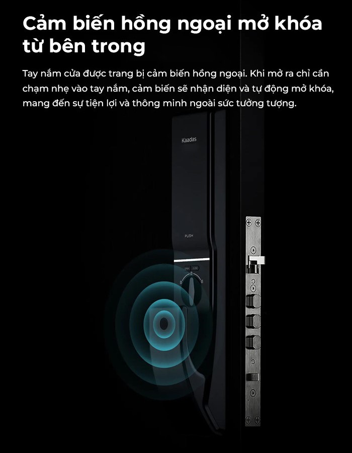Khóa vân tay Kaadas K9-5W tích hợp Wifi & cảm biến mở cửa 15 kaadas k9 5w b4