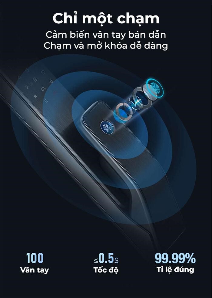 Khóa cửa vân tay Kaadas Q3 kết hợp chuông cửa - Model 2024 chiến lược từ hãng 16 kaadas q3 b3