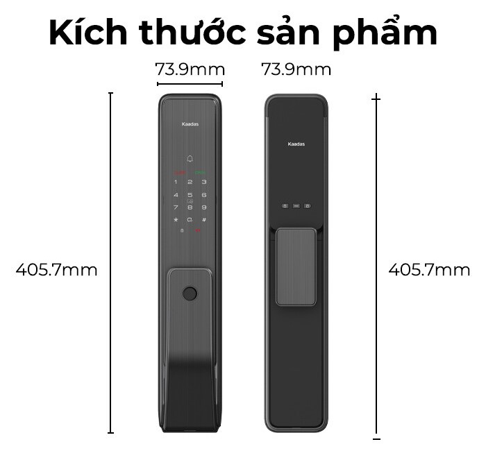 Khóa cửa vân tay Kaadas Q3 kết hợp chuông cửa - Model 2024 chiến lược từ hãng 23 kaadas q3 kt