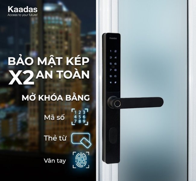 Khóa vân tay cửa nhôm Kaadas S10-5W tích hợp Wifi 15 kaadas s10 5w b4