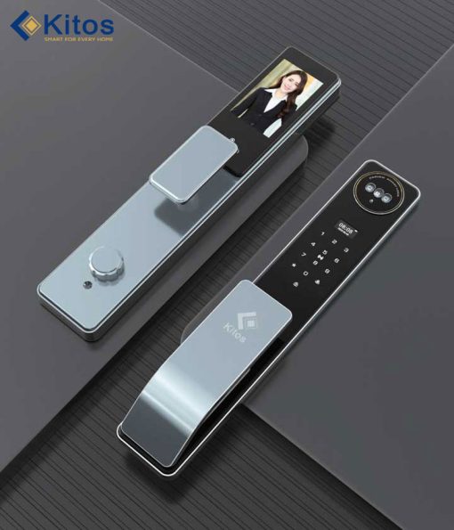 Alternative view of Khóa cửa vân tay có camera + màn hình Kitos KT X8