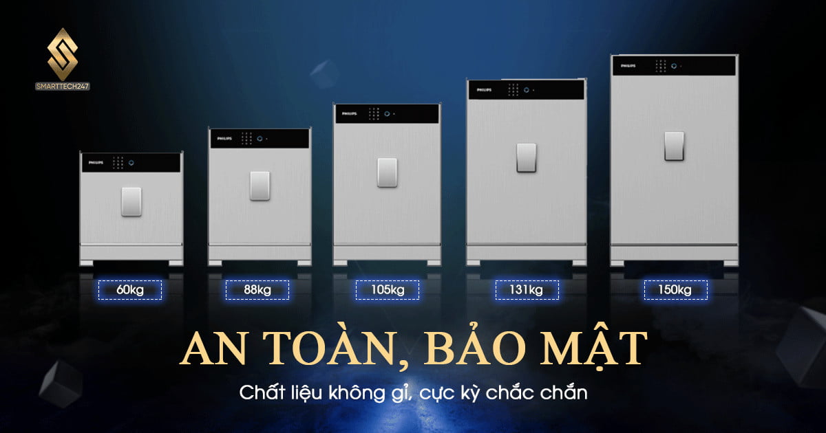 Két sắt vân tay thông minh cao cấp Philips SBX701-4B0 (60kg)